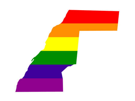 vector illustration of  Western Sahara mapのイラスト素材