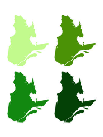 vector illustration of Quebec map, province or territory in Canadaのイラスト素材