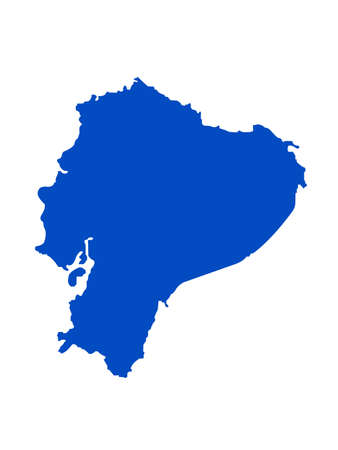 vector illustration of Ecuador mapのイラスト素材