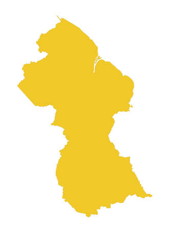 vector illustration of Guyana mapのイラスト素材