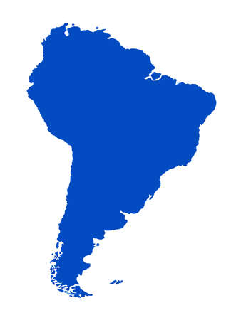 vector illustration of continent of South America mapのイラスト素材