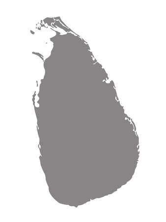 vector illustration of Sri Lanka mapのイラスト素材