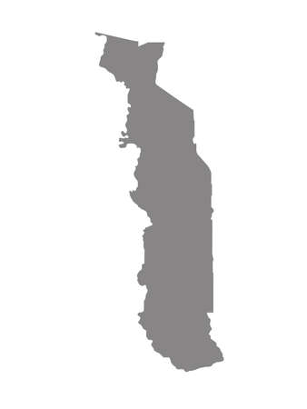 vector illustration of Togo mapのイラスト素材