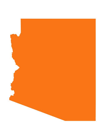 vector illustration of map of Arizona - U.S. stateのイラスト素材
