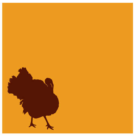 vector illustration of turkey bird silhouetteのイラスト素材