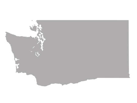 vector illustration of Washington State map - U.S. stateのイラスト素材