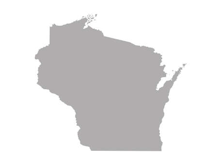 vector illustration of Wisconsin map - U.S. stateのイラスト素材