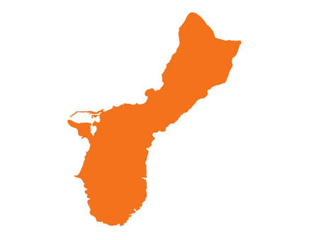 vector illustration of Guam map - U.S. stateのイラスト素材