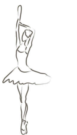 Vector of a ballerina dancerのイラスト素材