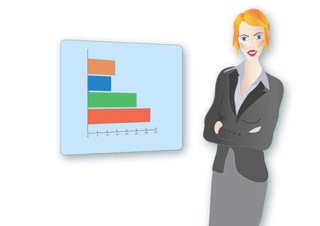 Business woman presenting her workのイラスト素材