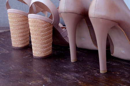 High-heeled woman shoes. Fashion designの写真素材