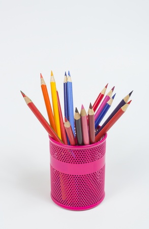 colour pencils isolatedの写真素材
