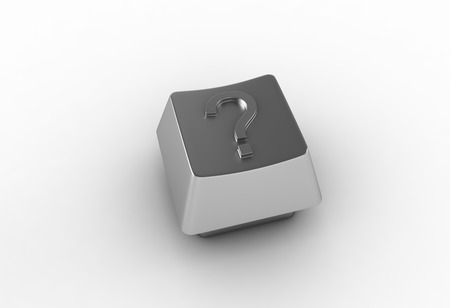 keyboard button with a question markの写真素材