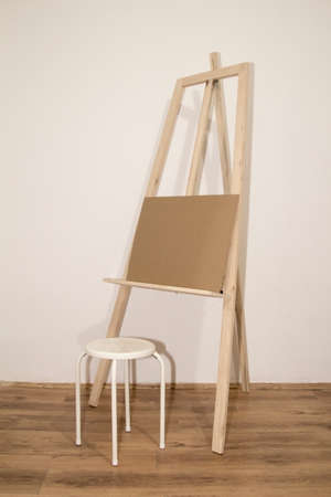 Easel and chairの写真素材