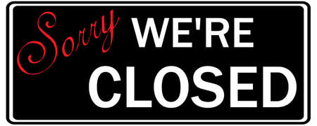 Sorry we're closedのイラスト素材