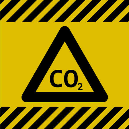 Caution Danger Sign (Carbon dioxide)のイラスト素材