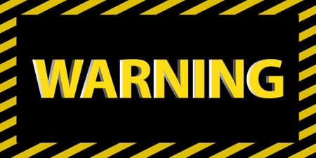 Warning sign wide 3Dのイラスト素材