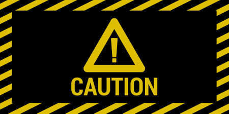 Caution sign wideのイラスト素材