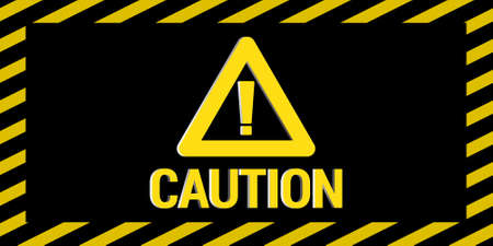 Caution sign 3Dのイラスト素材