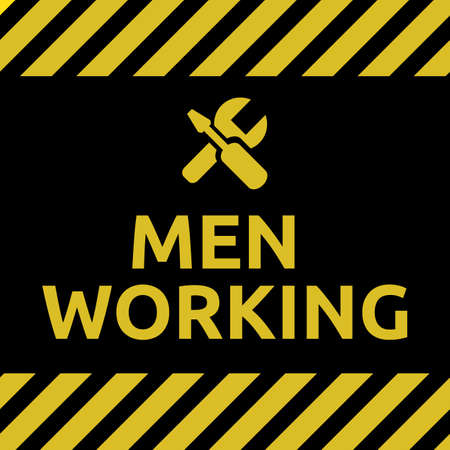 Men working signのイラスト素材