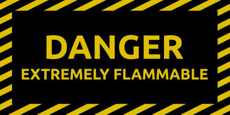 Extremely Flammable Signのイラスト素材