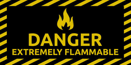 Extremely Flammable Signのイラスト素材