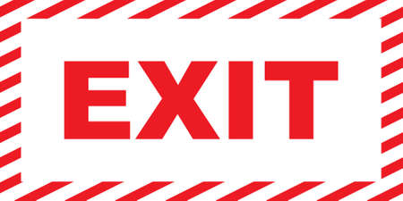 Red Exit Signのイラスト素材