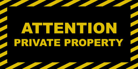 Private Property Signのイラスト素材