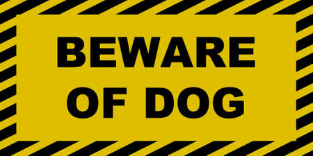 Beware of dogのイラスト素材