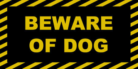 Beware of dogのイラスト素材