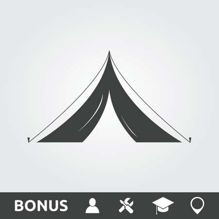 Tent flat iconのイラスト素材