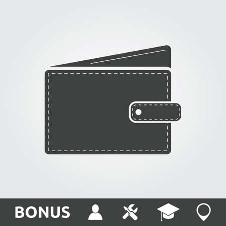 Wallet flat iconのイラスト素材