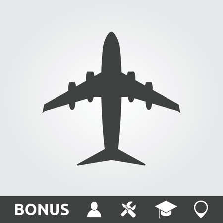Airplane flat iconのイラスト素材