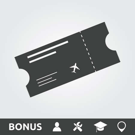 Airplane ticket flatのイラスト素材