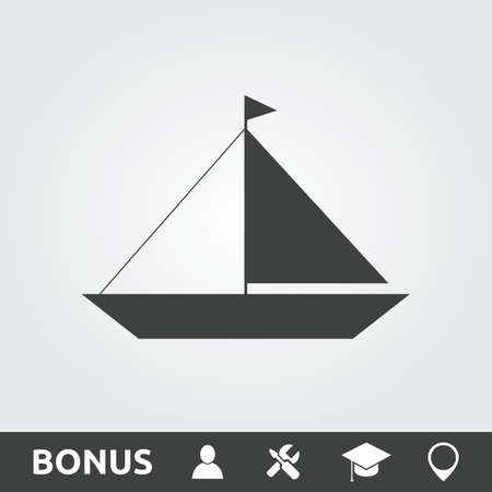 Boat flat iconのイラスト素材