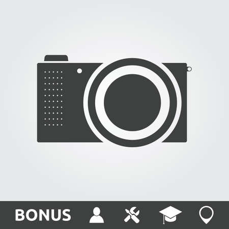 Camera flat iconのイラスト素材