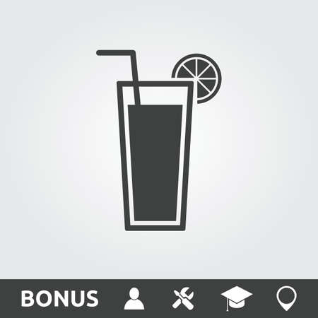 Juice glass flatのイラスト素材