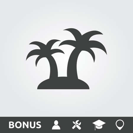 Palm tree Flat Iconのイラスト素材