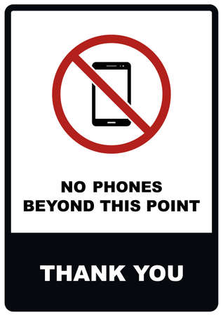 No phones Signのイラスト素材