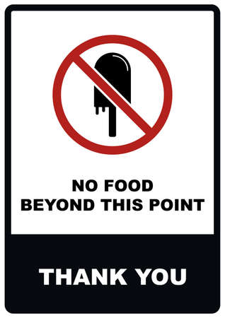 No food beyond this point Signのイラスト素材