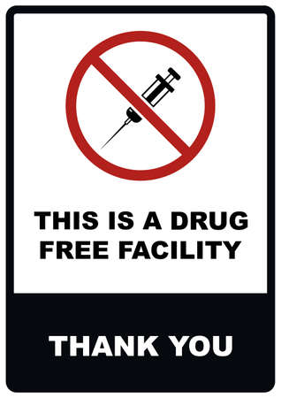 This is a drug free facility signのイラスト素材