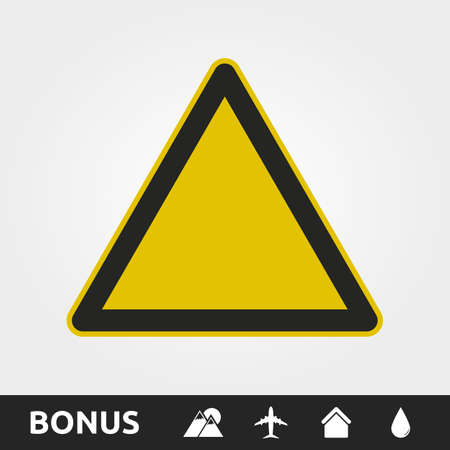 Blank Yellow Caution/Warning Triangle signのイラスト素材