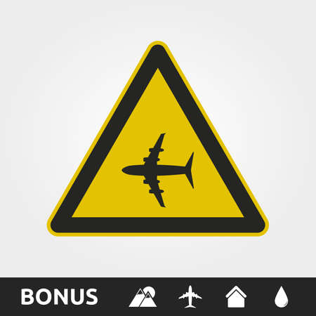 Airport Warning Sign isolated  on light background.のイラスト素材