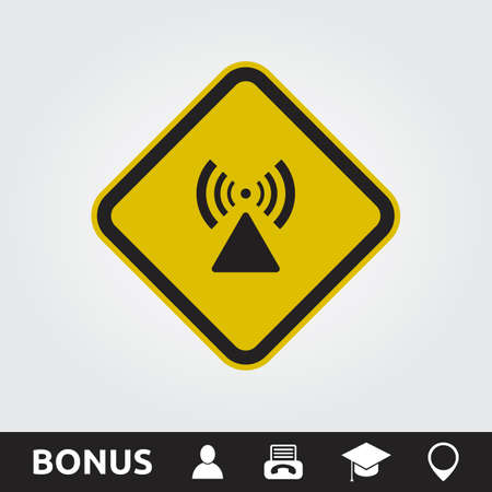 RF Radiation hazard square Signのイラスト素材
