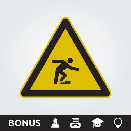 Watch your step signのイラスト素材