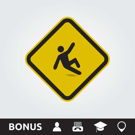 Wet floor Square Signのイラスト素材