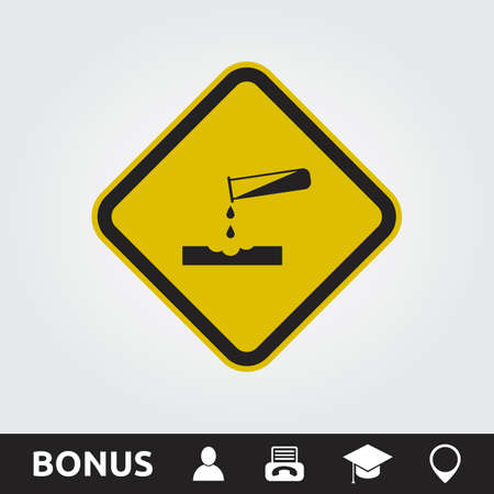 Corrosive sign iconのイラスト素材