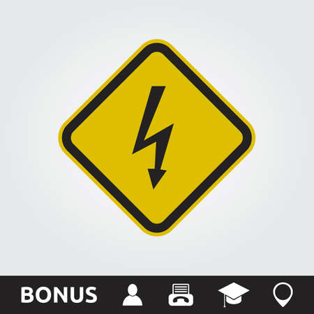 High Voltage Square Signのイラスト素材