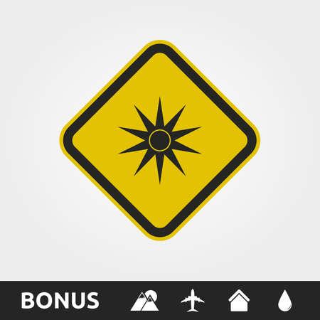 Optical radiation Square Signのイラスト素材