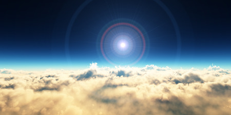 Sun above clouds